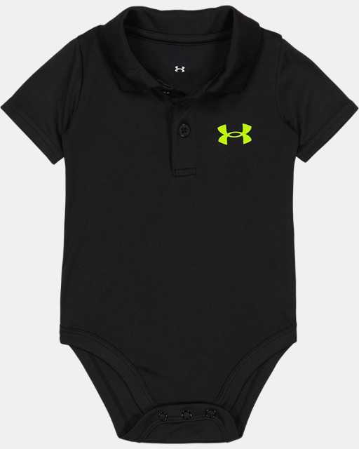 Newborn Boys' UA Solid Polo Bodysuit